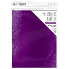 TONIC CRAFT PERFECT MIRROR CARD -HIGH GLOSS ELECTRIC PURPLE- 5 SHT – 9455E