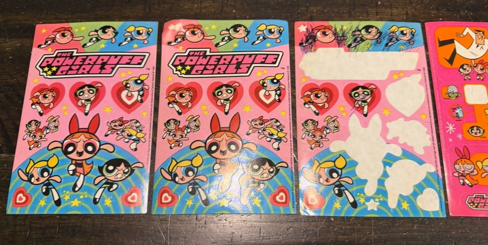 PowerPuff Girls Stickers Sheets 1999 Vintage