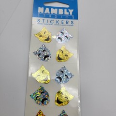 Vintage Holo Stickers Theater Comedy tragedy face mask 1 sheet