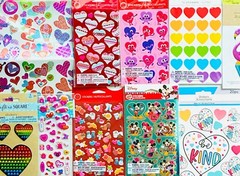 Love Heart Themed Set 999+ Stickers Scrapbooking DIY Cards Planners Teacher Kids