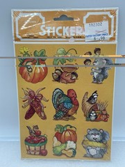 Vintage Autumn Themed Stickers Set Of 2 Sealed 36 Count Packages Eureka