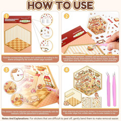 20 Sets DIY 3D Sticker Scene Collection Book for Kids Adults Cute Make Your Own