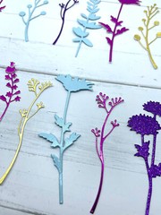 Die Cuts Medium WildFlowers 18 Pieces Cardstock Style A