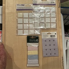 NEW Scrapbooking Supplies Mixed Lot of 7 Packs Stickers Cording Tiles Paper More