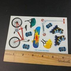 Sandylion Stickers Sport Bike Scooter Bicycle Skate Board Roller Blades 1 Sheet