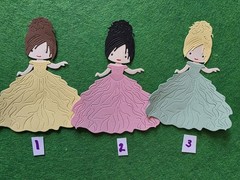1 Pretty Girl In Pastel Color Dress Cardstock die cuts.