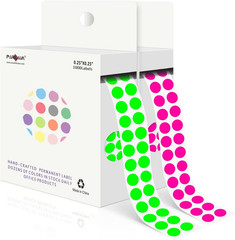 0.25 Inch Color-Code Dot Stickers,1000 Stickers Roll Colorful Coding Label Stick