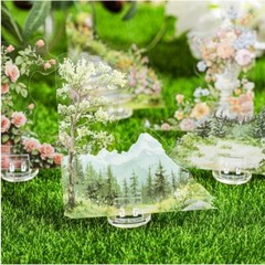20Pcs Natural Scenery PET Stickers Journal Planner Crafts Scrapbooking Sticker