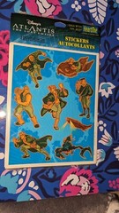 Vintage Disney Atlantis Lost Empire Stickers Sheets Hallmark 4 sheets New Pack