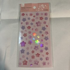 Daiso Japan Sakura Design Stickers Set of 4 Cherry Blossom Flowers Cute