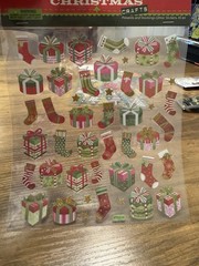 Christmas Paper Crafts Christmas Stickers, 3D Lighted Embellishment & Santa Hats
