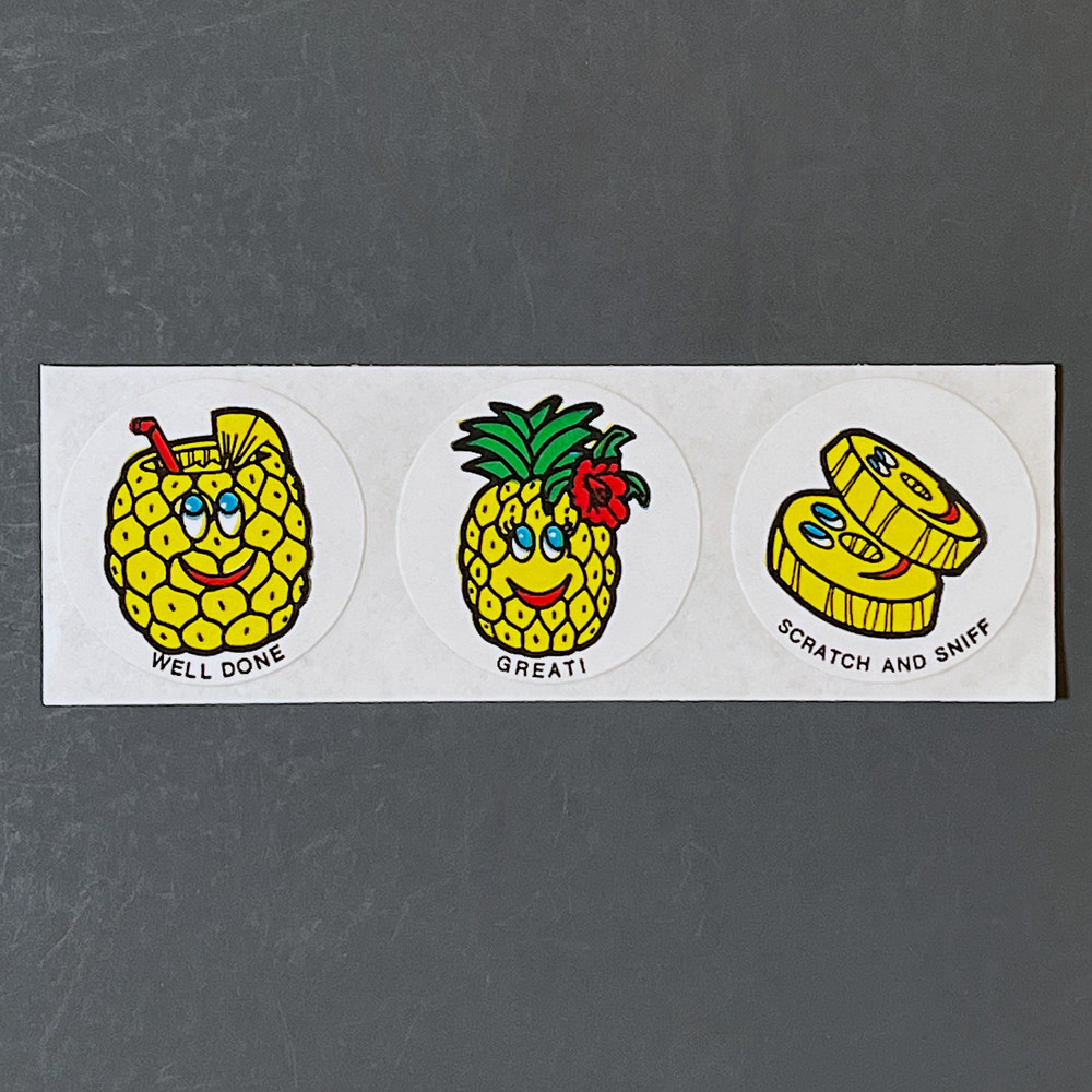 CTP 1981 Scratch and Sniff Sticker MATTE Strip PINEAPPLE