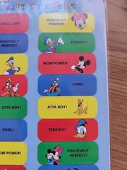 Disney Reward Stickers 20 Stickers Per Sheet 2 Sheets Mickey Minnie Mouse Pluto
