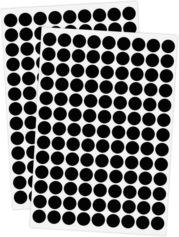 2340 PCS Black Dot Stickers 1/2″ Round Circle Yard Garage Sale Price Stickers Co