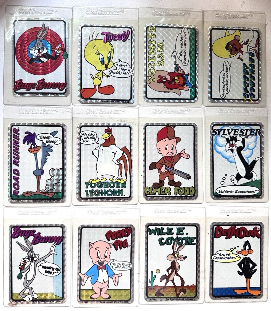 Lot Of 12 Vintage 1990 Prism Vending Looney Tunes Stickers Bugs Daffy Fudd More