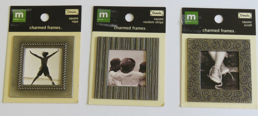 Making Memories Charmed Frames Metal Square Photo Frames Set of 3
