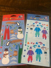 Lot of 2 Pkgs Stickopotamus Binder Stickers Snowy Day & Winter NIP