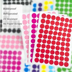 1 Inch Removable Color Dot Stickers 700 Pcs Waterproof Round Circle Labels Ea…