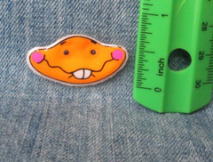 ORANGE FUNNY FACE Vintage 1980’s Puffy Sticker Scrapbooking SD58B