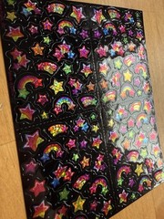 Lisa Frank Sparkly Stars Sticker Sheet Complete