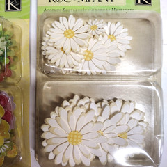 K & Company Rhinestone Daisy Wired Flowers Butterflies Glitter Hearts Scrapbook