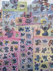 Stitch Stickers 8 Sheets! Over 100 pc Characters Stitch, LILO, Crafting Glitter