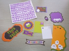 Doodlebug Design Halloween Cardstock 6×6 Scrapbook Junk Journal Die Cuts Sticker