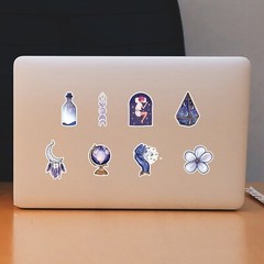 100pcs SPIRITUAL Stickers, Crystal Potion Gothic Stickers, 235