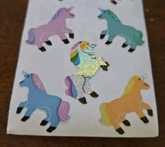 Vintage Sandylion prismatic Unicorn stickers, NO Logo on back