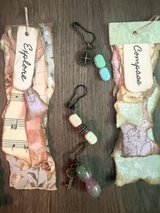 9 Junk Journal Explorer Adventure Dangles Hotel Tags Layered Handmade Charms