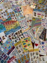 MASSIVE COLLECTION 1980’s 90’s Stickers Foil Puffy Wiggle Eyes 292 Sheets Vtg