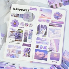 40 Sheets Landscape Scenery Paper Stickers Journal Planner Scrapbooking Crafts