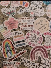 Inspirational Jesus Christian Stickers – 50Pcs Bible Verse Phrase Multicolor