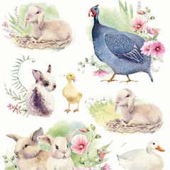 Violette Stickers – Baby Farm Animals – 1 Spring Sticker Sheet – Planners Crafts