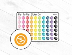 1483-9 No Spend Icon Planner Stickers.