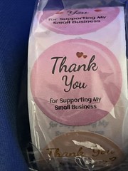 Thank You For Supporting My Small Business Stickers, 2 Rolls Of 500. New.Sealed