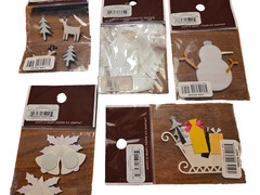 BRAND NEW RARE PAPYRUS SCRAPBOOKING EMBELISHMENTS HOLIDAY THEMED 5 PACKS