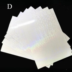 5x A4 Size Holographic Overlay Film Self-Adhesive Cold Laminating Sheets Quality
