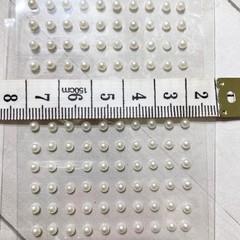 Miniature Pearl Gem Stickers 3mm Scrapbook Embellishments 3D Bead Landing