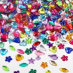 600pcs Acrylic Flatback Rhinestones – Vibrant Craft Gems for All Occasions