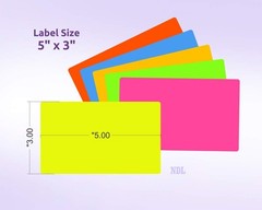 500 Rectangle Color Coding Stickers 3″x5″ – Fluorescent Orange Labels for Moving