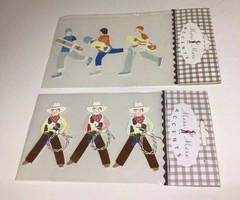 Boy Theme Scrapbook Stickers Embellishments Cowboy Cars And More Sealed 6 Packs