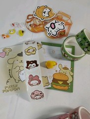 Sanrio Hello Kitty Stationery Memo Pad Washi Tape Stickers Enamel Pin and Charms