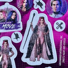 Disney Descendants 3 Sticker Book Kids 4 Sheets Of Puffy Glitter Foil & Glossy