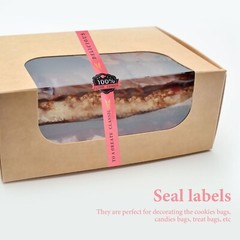 100pcs Stickers Self Adhesive Stickers Pastry Seal Sticker Labels Stickers Ca…