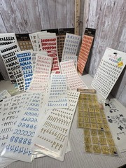 Alphabet Letter Stickers Large Lot Of 50 Scrapbooking Assortment NEW FREE SHIP