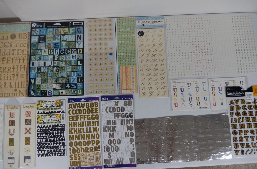 Large Sticker Lot of Letters & Numbers for Scrapbook & Card Making Lot Approx 20