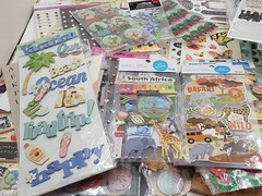 Lot Of Scrapbooking Supplies Crafting, Stickers Card Stock