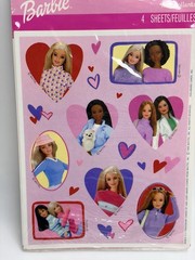 Vntg 1999 Hallmark Heartline 3 Sealed Fashion Barbie Sticker Packs Mattel