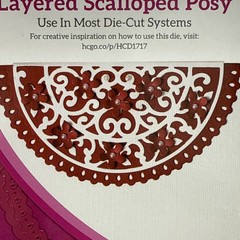 Heartfelt Creations Layered Scalloped Posy Craft Dies 12pcs Silver HCD1-717